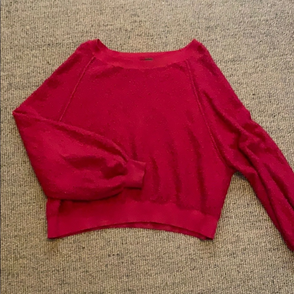 Red Free People sweater
